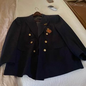 Navy blue suit coat